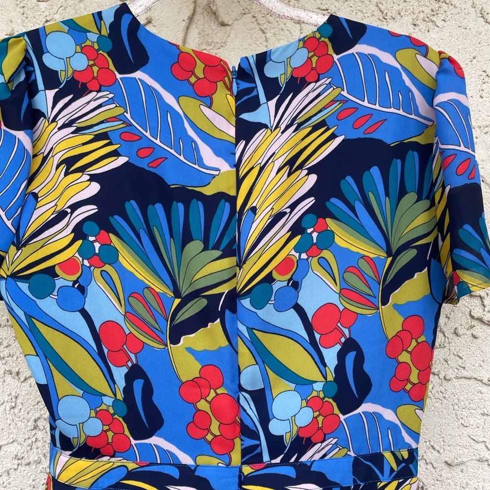 J. Crew Mercantile Size 2 Tropical Paradise Dress floral leafy Print - Picture 6 of 10